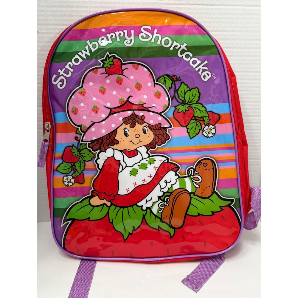 Strawberry Shortcake Backpack Red Purple Retro School Bag New